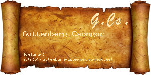 Guttenberg Csongor névjegykártya