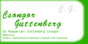 csongor guttenberg business card